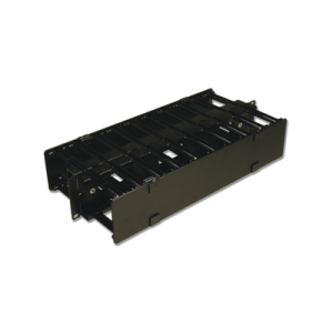 organizador de cable horizontal routeit, doble, para rack de 19in, 6in de profundidad, 2ur