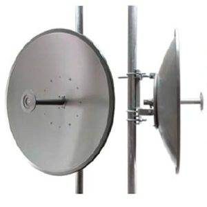antena para enlaces carrier class, frec. 4.9 5.9 ghz ganancia 32 dbi, dimensiones 92.7 cm / peso 10 kg