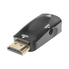 adaptador (convertidor) hdmi a vga / hdmi macho a vga hembra / resolución 1920x1080 @ 60hz / adaptador de audio de 3.5 mm / chapado en níquel