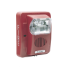 sirena estrobo, 24 vcd, multi candela 15 hasta 110 cd, montaje en pared, color rojo, serie hec3 (0500 06020), hochiki