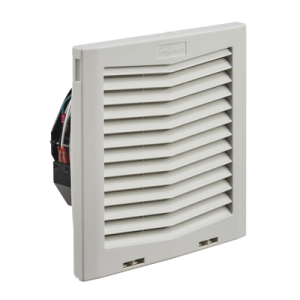 ventilador con filtro de montaje lateral hf10, con flujo de aire de 159 cfm, 115 vca, color gris claro