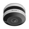 (hikfire) mini fisheye ip 4 megapixel con detector de humo puntual / autónomo / entrada y salida de alarma / 15 mts ir / poe / wdr 120 db / alarma de 85 db / microsd 128gb / compatible con hik connect