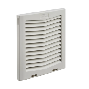 rejilla de escape para ventilador con filtro hg, protección ip54, compatible con ventiladores hf10 de 10 in, de plástico, color gris claro