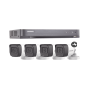 (micrÓfono integrado) kit turbohd 5 megapixel / dvr 4 canales / 4 cámaras bala con micrófono integrado (exterior 2.8 mm) / fuente de poder / accesorios de instalación