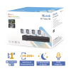 kit turbohd 1080p / dvr 4 canales / 4 cámaras bala colorvu con micrófono integrado / fuente de poder / accesorios de instalación