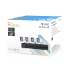 kit turbohd 1080p / dvr 4 canales / 4 cámaras bala colorvu con micrófono integrado / fuente de poder / accesorios de instalación
