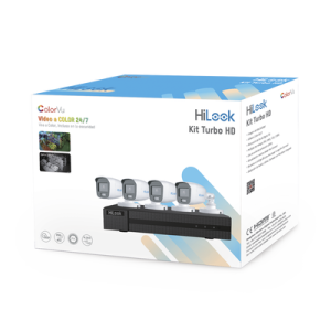 kit turbohd 1080p / dvr 4 canales / 4 cámaras bala colorvu con micrófono integrado / fuente de poder / accesorios de instalación
