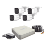 (micrÓfono integrado) kit turbohd 1080p lite / dvr 4 canales / audio por coaxitron / 4 cámaras bala de policarbonato con micrófono integrado