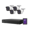 kit turbohd 1080p + ssd de 1 tb (1024 gb) / dvr 4 canales / 4 cámaras bala de metal / fuente de poder / accesorios de instalación