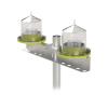 base doble para lámpara de obstrucción ei gslse. compatible con tubo hasta 1 1/4".
