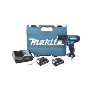 taladro inalámbrico percutor de 12 v, 3/8 de 0 450 0 1700 rpm, incluye 2 batería li ion de 1.5 ah, cargador y maletín