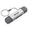 lector de tarjetas 2 en 1 / conector dual usb a y usb c / soporta sd y micro sd