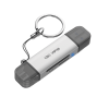 lector de tarjetas 2 en 1 / conector dual usb a y usb c / soporta sd y micro sd
