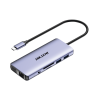 hub (adaptador) usb c / 11 en 1 / 1 salida hdmi (4k) / 2 salida usb 2.0 / 2 salidas usb 3.0 / 1 salida vga / 1 salida sd (memoria sd) / 1 salida tf (micro sd) / 1 salida de audio (8 48 khz) / 1 salida rj45 / 1 entrada usb c (carga rapida)