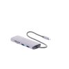 hub (adaptador) usb c / 8 en 1 / 1 salida hdmi (4k) / 1 salida usb 2.0 / 3 salidas usb 3.0 / 1 salida sd (memoria sd) / 1 salida tf (micro sd) / 1 entrada usb c (carga rapida / 100 watts)
