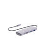 hub (adaptador) usb c / 8 en 1 / 1 salida hdmi (4k) / 1 salida usb 2.0 / 3 salidas usb 3.0 / 1 salida sd (memoria sd) / 1 salida tf (micro sd) / 1 entrada usb c (carga rapida / 100 watts)