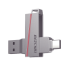 memoria usb dual de 128 gb / usb c y usb a / transferencia de alta velocidad / metálica / compatible con dispositivos móviles, windows, mac y linux