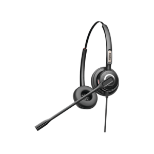 diadema binaudal (duo) con tecnología antishock para teléfonos ip fanvil y polycom con micrófono de cancelación de ruido, larga durabilidad