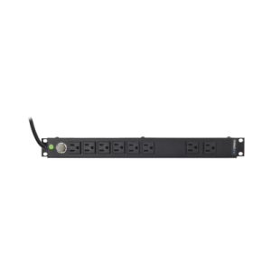 multicontacto horizontal (pdu) de 8 contactos (nema 5 15r) rack 19" 1ur. voltaje entrada/salida: 120vca/15a