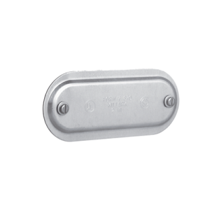 tapa de aluminio para caja condulet ovalada de 3/4".