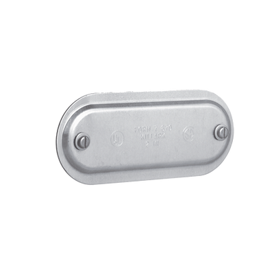 tapa de aluminio para caja condulet ovalada de 3/4". tapa de aluminio para caja condulet ovalada de 3/4".