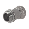 conector recto compresión de acero galvanizado para pared delgada de 3/4" .