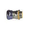conector de compresión impermeable aislado de acero galvanizado para pared delgada de 3/4" .