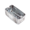 caja (chalupa) 4x2" / profundidad 1 7/8" / 7 entradas de 3/4" / troquelada.