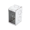 caja (chalupa ) multigang de 1 gang/ profundidad de 2 1/2"/ 8 tko (1/2" y 3/4").