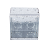 caja multigang de 2 gangs/ profundidad de 2 1/2"/ 12 entradas de 1/2" 3/4".