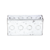 caja multigang de 4 gangs,/ profundidad de 2 1/2"/ 20 tko (1/2" 3/4").