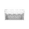 caja multigang de 4 gangs,/ profundidad de 2 1/2"/ 20 tko (1/2" 3/4").