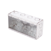 caja multigang de 4 gangs,/ profundidad de 2 1/2"/ 20 tko (1/2" 3/4").
