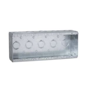 caja multigang de 5 gang / profundidad 2 1/2" / 19 entradas 1/2" 3/4".