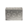 caja multigang de 3 gangs/ profundidad de 3 1/2"/ 19 entradas de 1/2" 3/4".