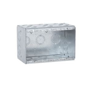 caja multigang de 3 gangs/ profundidad de 3 1/2"/ 19 entradas de 1/2" 3/4".