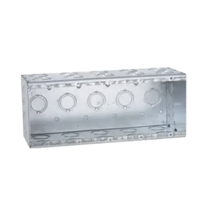 caja multigang de 5 gangs/ profundidad de 3 1/2"/ 29 entradas de 1/2" 3/4".