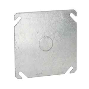 tapa cuadrada con entrada de 1/2 para caja de 4".