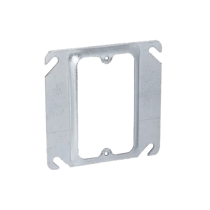 sobretapa cuadrada de 4" de acero galvanizado con realce de 1/4".