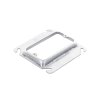 sobretapa cuadrada galvanizada de 4", realce de 1/2".