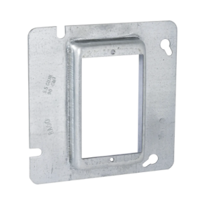 sobretapa cuadrada galvanizada para caja de 4 11 16" / realce de 3/4".