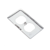 tapa metálica 4"x2"/ para tomacorriente duplex.