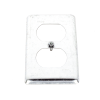 tapa metálica 4"x2"/ para tomacorriente duplex.