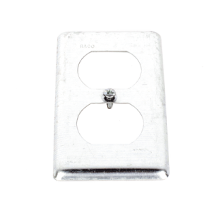 tapa metálica 4"x2"/ para tomacorriente duplex.
