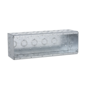 caja multigang de 6 gangs/ profundidad de 3 1/2"/ 34 entradas de 1/2" 3/4".