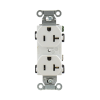 contacto dúplex 20 a, 125 v, 2 polos, 3 hilos, cableado posterior y lateral, color blanco (nema 5 20r).