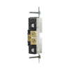 contacto dúplex 20 a, 125 v, 2 polos, 3 hilos, cableado posterior y lateral, color blanco (nema 5 20r).