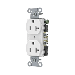 contacto dúplex 20 a, 125 v, 2 polos, 3 hilos, cableado posterior y lateral, color blanco (nema 5 20r).
