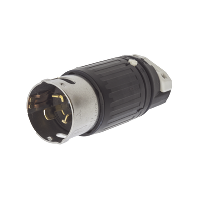 enchufe macho con bloqueo de media vuelta trifásico / 50 a 250 vca 3 fases / 3 polos 4 hilos / grado industrial / color negro y blanco. enchufe macho con bloqueo de media vuelta trifásico / 50 a 250 vca 3 fases / 3 polos 4 hilos / grado industrial / color negro y blanco.