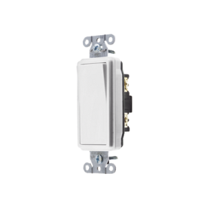 interruptor decorador de 20 a 120 277 v ca/ unipolar / cableado lateral y posterior / color blanco.